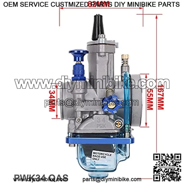 PWK - Carburador universal de 34 mm, para motocicleta de carreras ATV Quad Go Kart Dirt Pit Bike Scooter de 125CC-250CC - Image 2