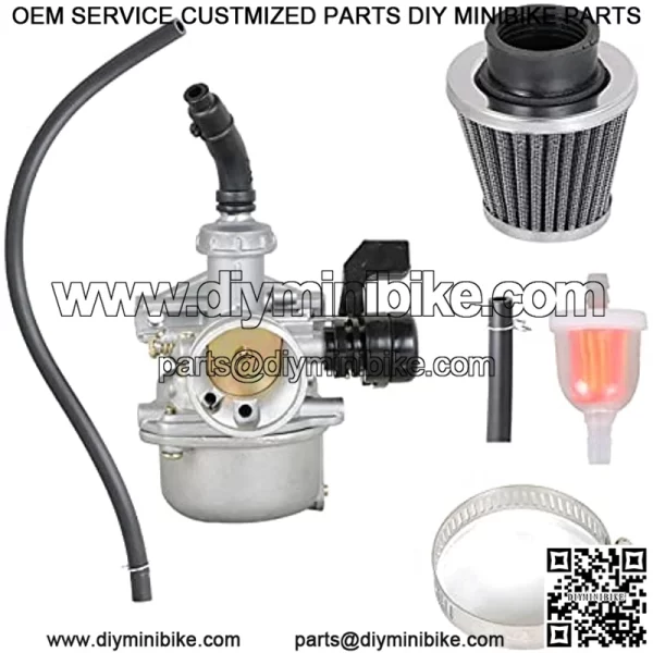 PZ19 Carburetor with Air Filter 50cc 70cc 90cc 110cc 125cc Replacement for ATV Dirt Bike Go Kart