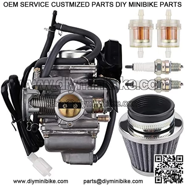 150cc GY6 Carburetor Air Filter Compatible with 24mm PD24J 152QMI 157QMJ Carb 125cc Scooter ATV Go Karts Scooter Mopeds