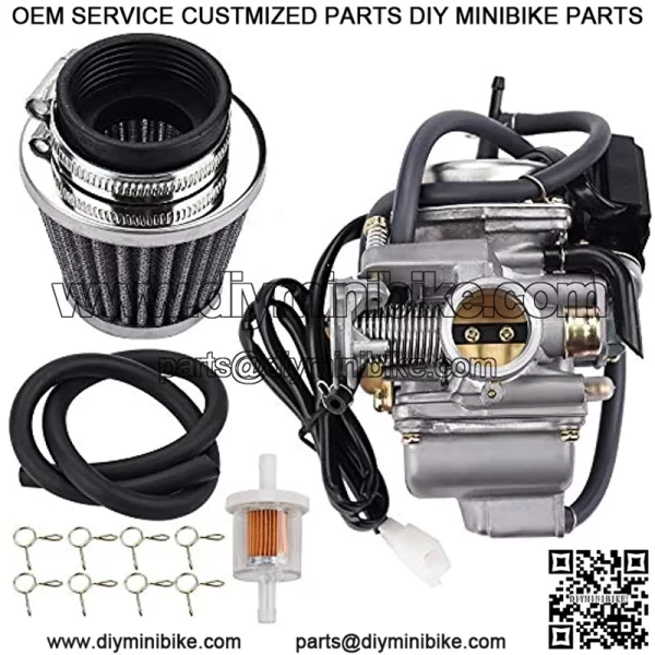 GY6 150cc Carburetor for 152QMJ 152QMI 157QMI 157QMJ 125cc Scooter 24mm PD24J Carb with Air Filter