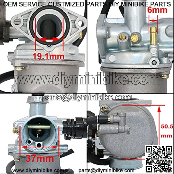 PZ19 Carburetor for 50cc 70cc 80cc 90cc 110cc 125cc ATV Dirt Pit Bike Honda CRF with Fuel Filter and 35mm Air Filter CRF50 Carburetor - Image 2