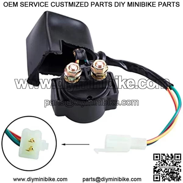 Starter Solenoid Relay For 4-Stroke GY6 50cc 125cc 150cc 200cc 250cc ATV Dirt Bikes Scooters Go Kart Dne BuggQuad 4 Wheelers Pocket Bike Moped Roketa SSR Sunl Coolster - Image 2