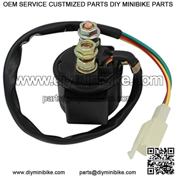 Cyleto Motorcycle Parts Starter Solenoid Relay for 4-Stroke GY6 Engine 50cc 150cc 200cc 250cc ATV Dirt Bikes Scooters Go Kart Dne Buggys Quad 4 Wheelers Pit Bike Moped Roketa SSR Tao tao Sunl Coolster