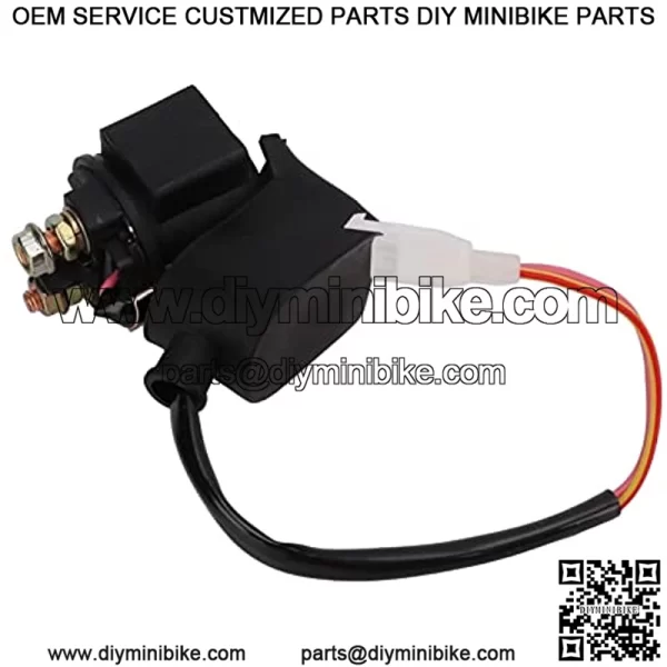 Electric Starter Motor, 2 Pins 12V Starter Solenoid Relay for GY6 50cc 70cc 110cc 125cc 250cc ATVs Dirt Bikes