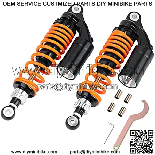 12.5Inch 320mm Universal Motorcycle Air Shock Absorbers Rear Suspension Compatible with Honda CB Gokart 2PCS??Orange??