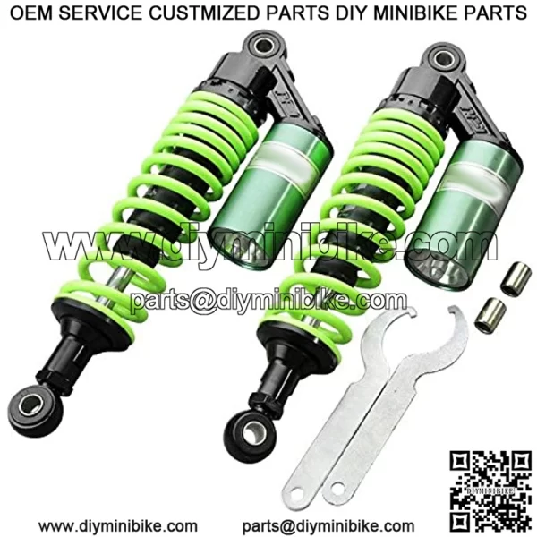 12.5 Inch 320mm Pair Motorcycle Shock Absorber Rear Suspension Universal For Honda Suzuki Kawasaki ATV Go Kart Quad Dirt Sport Bikes Green