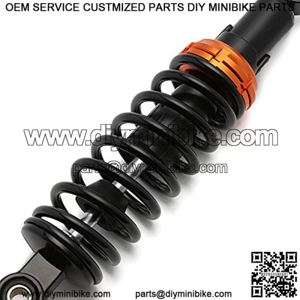 11" 280mm Motorcycle Universal Springs Suspension Adjustable Rear Shock Absorbers For Honda Kawasaki Suzuki Yamaha Aprilia Triumph Benelli Scooter (Black/Orange) - Image 4