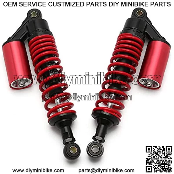 12.5" 320mm Motorcycle Universal Springs Air Suspension Adjustable Rear Gas Shock Absorbers For Honda Kawasaki Suzuki Yamaha Aprilia Triumph Benelli (Red)