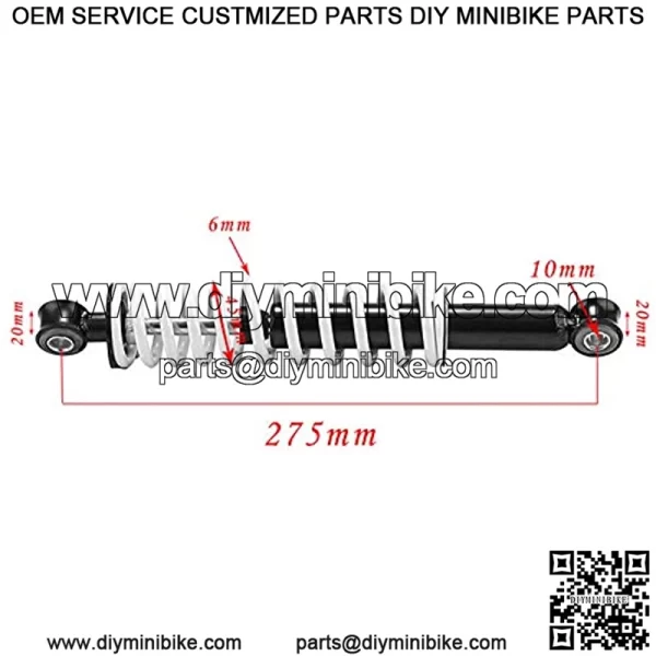 2Pcs 10.8" 275mm ATV Front Shock Absorbers Suspension for Quad 4 Wheeler - Image 2