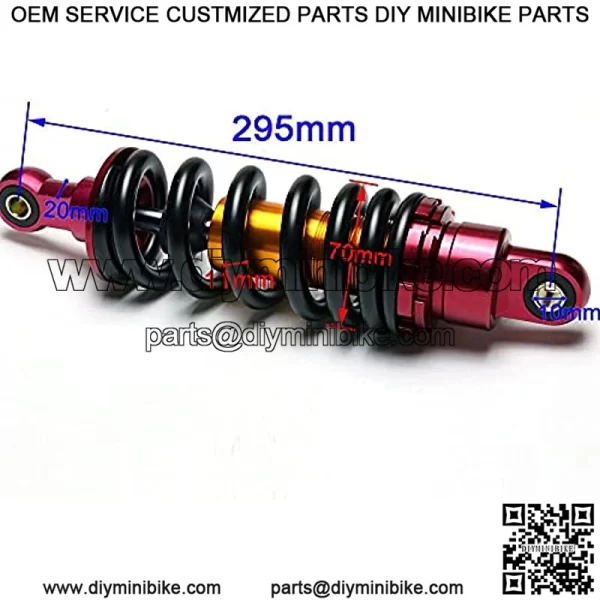 295mm Motorcycle ATV Scooter Shock Absorber Rear Suspension Dirt Pit Bike - Image 2