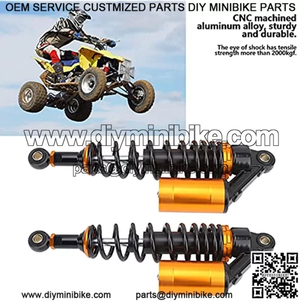 340mm/ 13.39in Springs Damper, Aluminum Alloy Front Rear Suspension Damper with Air Pocket for Motorcycles/Off-Road Vehicles/ATVs - Image 2