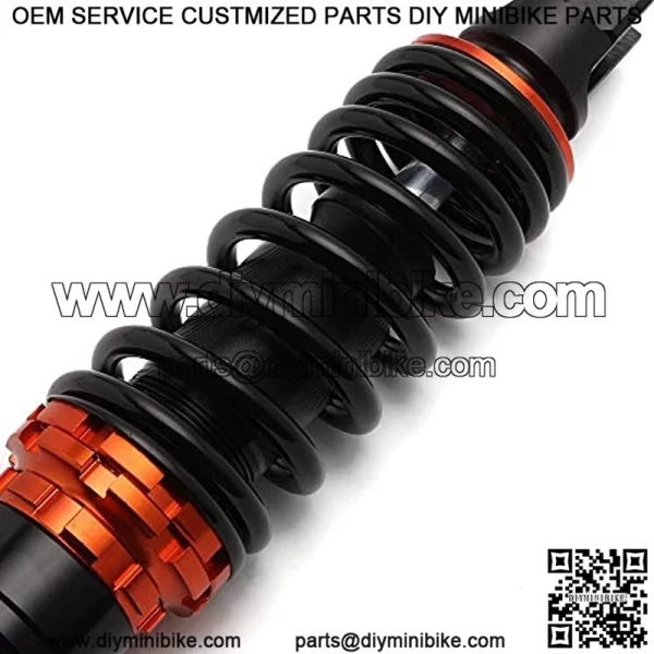 9.25" 235mm Motorcycle Universal Springs Air Suspension Adjustable Rear Gas Shock Absorbers For Honda Kawasaki Suzuki Yamaha Scooter (Black/Orange) - Image 4