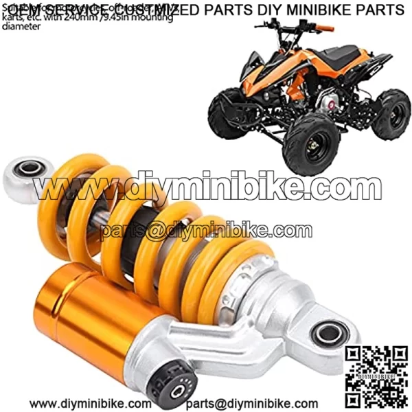 Shock Absorber, Suspension Damper Front/Rear 240mm W/Air Tank Fit for Motorcycle ATV Off Roader Universal - Image 3