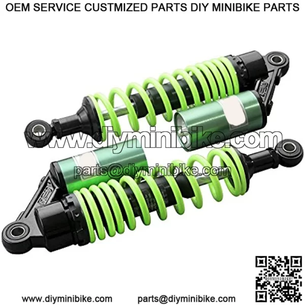 340mm 13.38 inch 7mm Spring Universal Motorcycle Air Shock Absorber Rear Suspension ATV Quad Scooter Dirt Bike For 50cc 75cc 90cc 125cc 150cc 250cc 300cc Green - Image 2