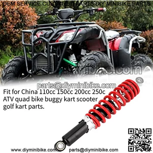 Motorized Spring Shock Absorber, 305mm Front Shocks Struts Suspension Fit For 110cc 150cc 200cc 250c ATV Quad Bike - Image 2