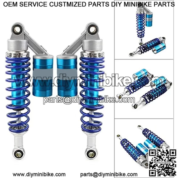 1 Pair Motorcycle 280mm 11" Blue Air Shocks ATV Shock Absorber UTV Shocks For Honda, For Suzuki, For Yamaha, For