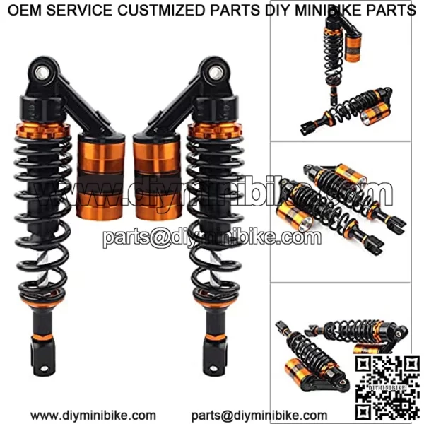 Pair Motorcycle 320mm 12.5" Air Shocks ATV Shock Absorber UTV Shocks with Clevis End For Honda, For Suzuki, For Yamaha, For