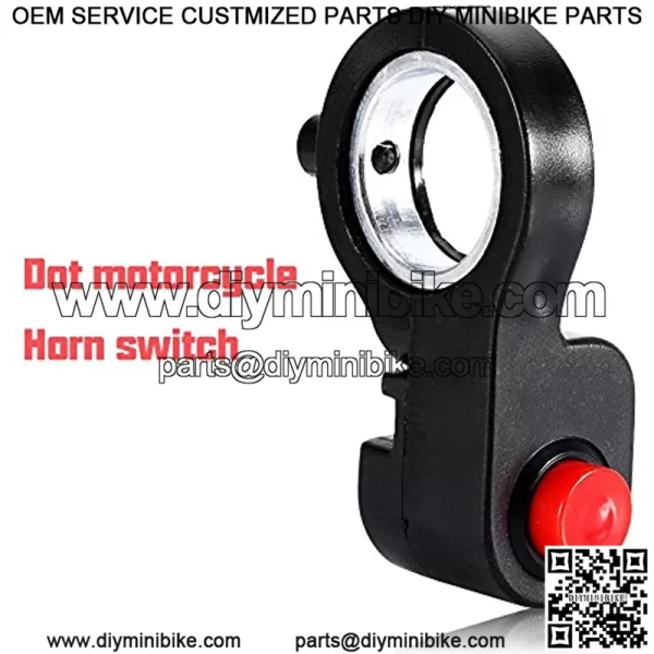 Motorcycle Horn Switch, 7/8" ATV Bike Handlebar Horn Starter Kill Switch On Off Button - Image 2