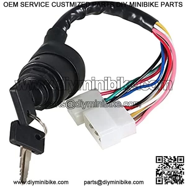 Ignition Switch with Keys Replacement for Yamaha Gas 2 Cycle Golf Cart G1 1979-1989 J17-82508 - 20 - Image 2