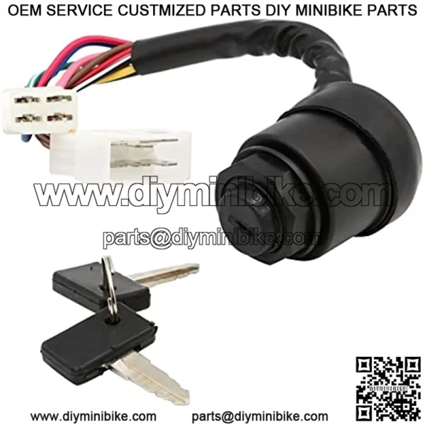 J10-82508-20 Ignition Switch with Keys Compatible with Gas 2 Cycle Golf Cart G1 Models 1979-1989 Replace J17-82508-20