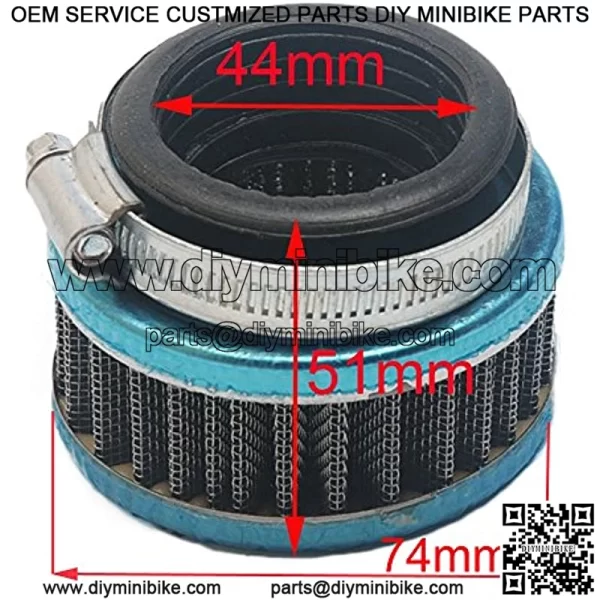 44mm High Flow Air Filter compatible with Go Kart Dirt Bike Pocket Bike ATV Moped,5% coupon applied at checkout,with coupon - Image 2