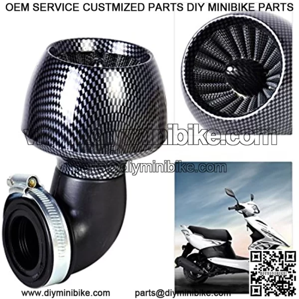 35mm 42mm 48mm 90 Degree Air Filter Cleaner for 150cc & 250cc Scooter Moped ATV Extreme TaoTao Roketa SunL JetMoto Kazuma Pit Bike Dirt Bikes & Go Karts - Image 2