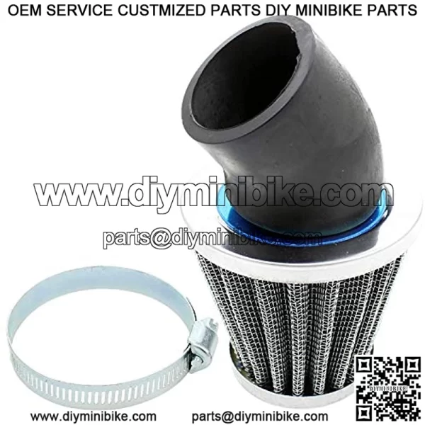 38mm 39mm 40mm 1.5inch Air Filter Cleaner 45 Degree Angled for 50cc 70cc 90cc 110cc 125cc 150cc 200cc Motorcycle ATV Quad Scooter Gokart Moped Chopper Pit Dirt Pocket Mini Super Bike GY6 1.5in - Image 3