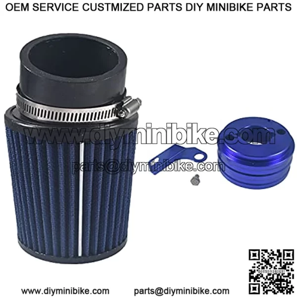 62mm Inlet Air Filter Cleaner Adapter Kit for 212cc 6.5 HP GX160 GX200 Mini Bike Go Kart Cart Parts Blue