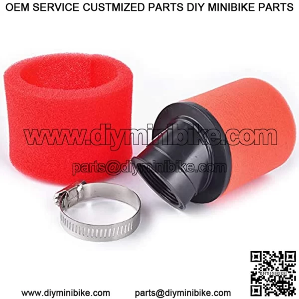 38mm Bent Angled Foam Air Filter Pod Replacement for ATV PIT Quad Dirt Bike Buggy - Image 2