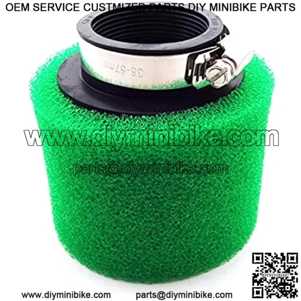 45mm Foam Air Filter Cleaner For 125cc-150cc 200cc 250cc GY6 PZ24 PZ30 VM26 Engine Pit Dirt Bike Motorcycle Go Kart Scooter Moped CRF50 XR50 ATV Quad 4 Wheeler (Green) - Image 4