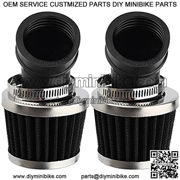 35mm 45 Degree Bend Inlet Air Filter Compatible with 50cc 70cc 90cc 110cc 125cc Kawasaki Suzuki Yamaha Motorcycle ATV Quad Dirt Bike Pit Mini Scooter Go Kart Moped