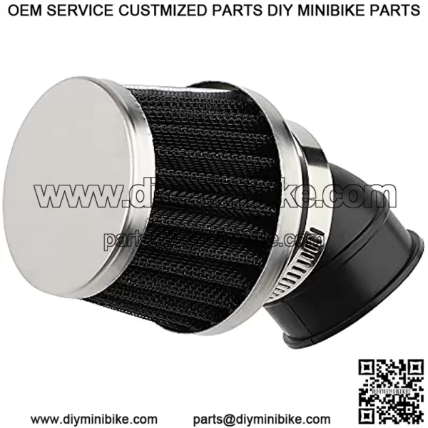 35mm 45 Degree Bend Inlet Air Filter Compatible with 50cc 70cc 90cc 110cc 125cc Kawasaki Suzuki Yamaha Motorcycle ATV Quad Dirt Bike Pit Mini Scooter Go Kart Moped - Image 4