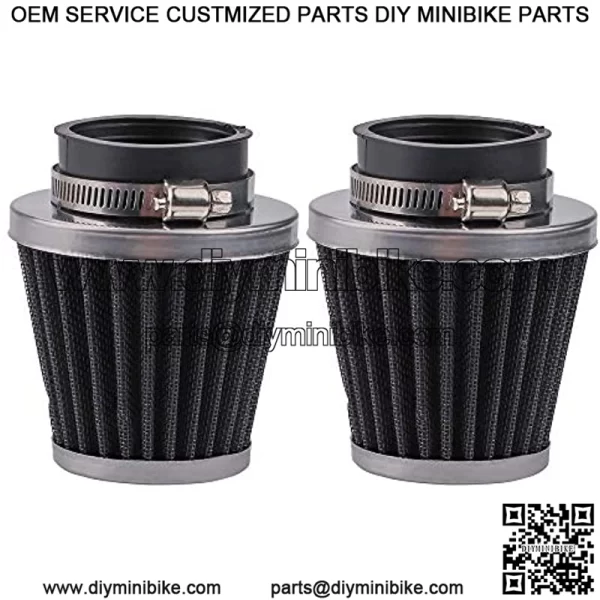 44mm Air Filter Compatible with GY6 50cc 110cc 125cc 150cc ATV Quad 4 Wheeler Go Kart Buggy Scooter Moped YAMAHA DT125 DT175 MX175 Suzuki RM85L RM85 RM80 RM65