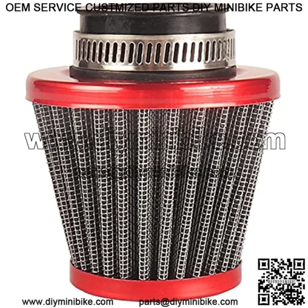 ATV 35mm 38mm Air Filter for 50cc 70cc 80cc 90cc 110cc 125cc Taotao Sunl Baja Roketa Honda CRF Dune Buggy Four Wheeler Quad Dirt Pit Bike Parts (Red, 35mm)