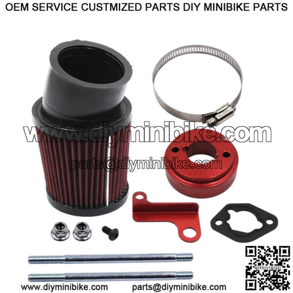 Red High performance Air Filter Kit For Go-Karts+Mini Bike 212cc 6.5 Hp Predator