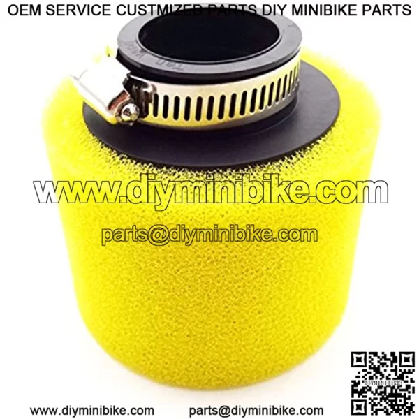 Yellow Foam 38mm Air Filter Cleaner For 110cc 125cc Motorcycle Pit Monkey Dirt Bike Go Kart Scooter Moped ATV Quad 4 Wheeler