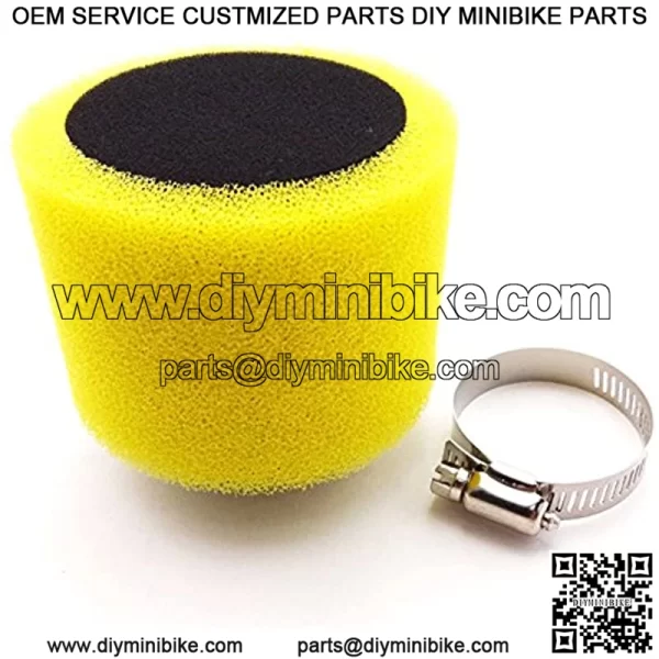 Yellow Foam 38mm Air Filter Cleaner For 110cc 125cc Motorcycle Pit Monkey Dirt Bike Go Kart Scooter Moped ATV Quad 4 Wheeler - Image 2