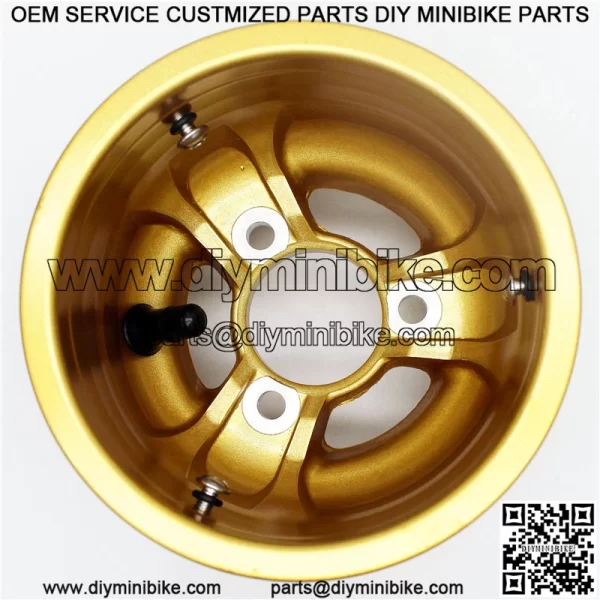 Golden color go kart parts 5 inch rims for 10*4.5-5 tire - Image 2