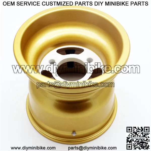 Golden color go kart parts 5 inch rims for 10*4.5-5 tire - Image 3