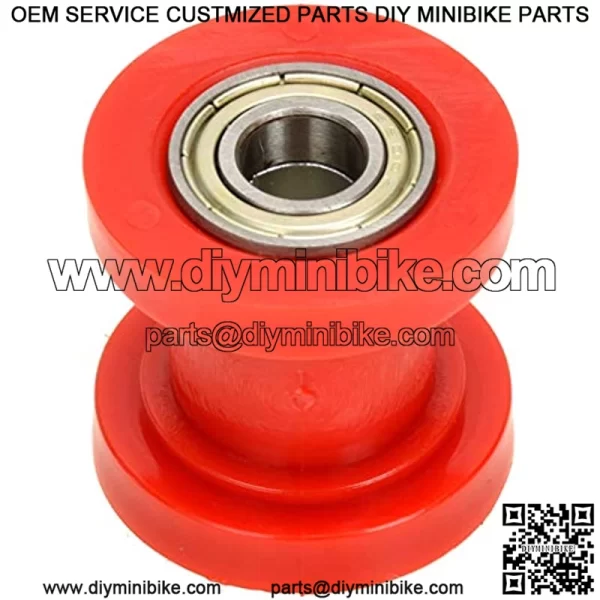 8mm ID Chain Roller Tensioner Guide Wheel for Chinese Dirt bike Pit Bike Motocycle ct200u Baja Warrior Doodle Bug Mini Bike Red