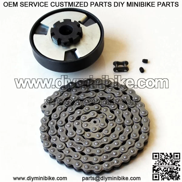 25 mm bore centrifugal clutch for go kart mini bike with 14 tooth sprocket with 428 chain