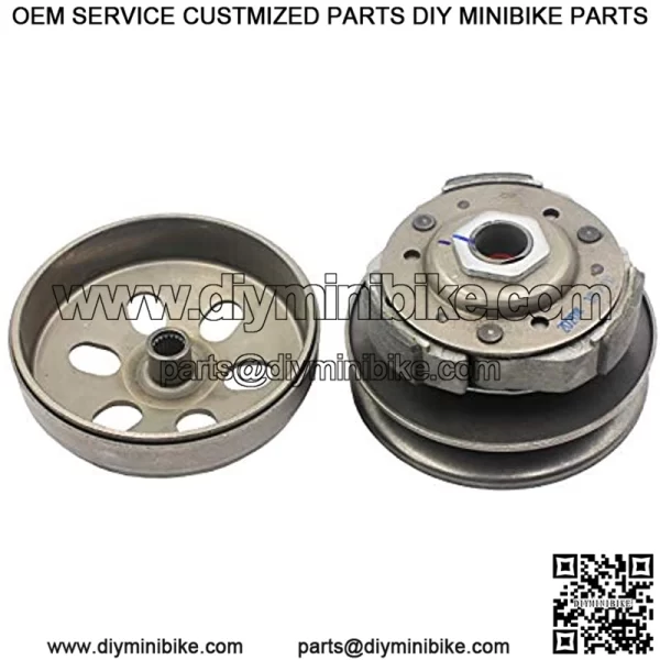 150CC Rear Clutch Set for 4 Stroke GY6 157QMJ Scooter Moped ATV Go Kart Compelte Driven Pulley Sets Parts