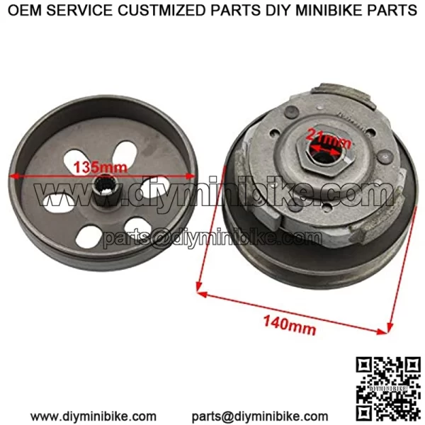 Complete Clutch Assy Rear Clutch Set Replacement for 4 Stroke GY6 125cc 150cc 152QMI 157QMJ Engine Scooter ATV Mopeds Go Karts Buggies Dirt Bikes - Image 2