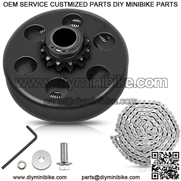 Go Kart Mini Bike Centrifugal Clutch 3/4 Bore 12T with #35 Chain Screws Fit for Go Kart Minibike Honda Engines