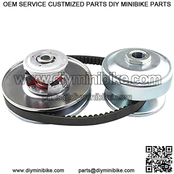 40 Series 1" Bore GO Kart CVT Torque Converter clutch kit, 1" Bore Driver Clutch + 3/4" Driven Clutch + 203785 Drive Belt Replaces Comet 40/44 Series for Mini Bike, Go Kart, Lawnmower