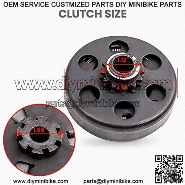 Go Kart Clutch 3/4" Bore Centrifugal Clutch 12 Tooth #35 Chain for 212 Predator Clutch 6.5HP for Honda GC GX for Minibike - Image 2