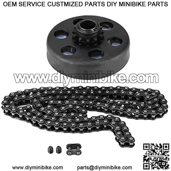 Centrifugal Clutch, Centrifugal Clutch and Master Link 3/4" Bore 12 Tooth #35 Chain Screw Sets for Go Kart Mini Bike 6.5HP