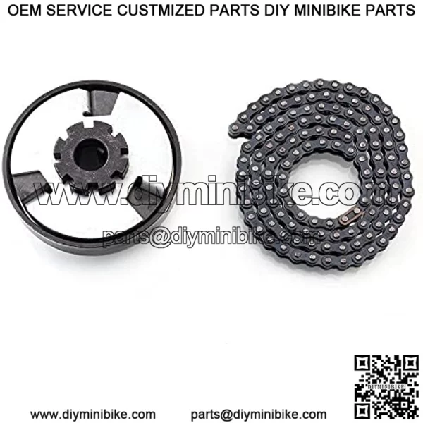 Clutch Assembly 3/4" Bore 4ft 35 Chain 12T Centrifugal Clutch for Go Kart, Minibike, ATV