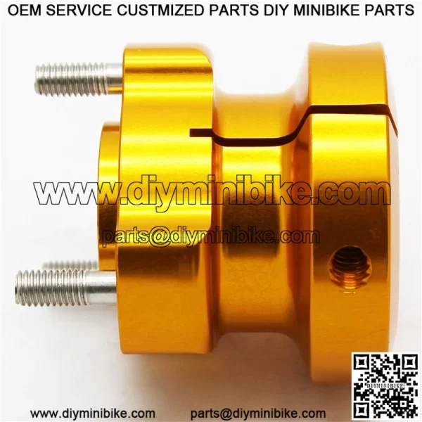 30mm x 62mm CNC Go Kart Rear Wheel Hub Gold 6mm Key For Axle