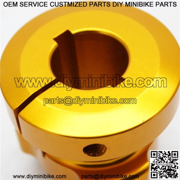 30mm x 62mm CNC Go Kart Rear Wheel Hub Gold 6mm Key For Axle - Image 4